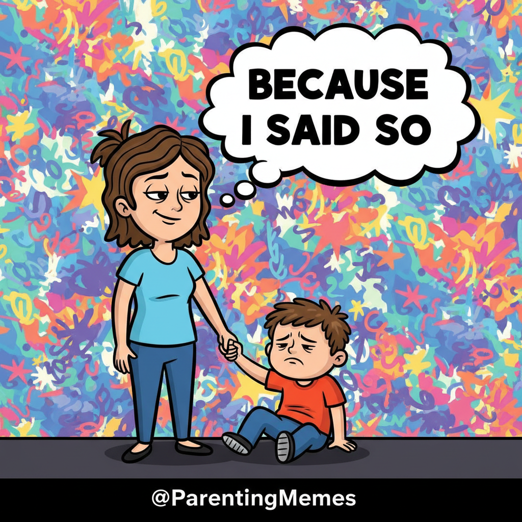 Just told my kid 'because I said so.' Felt the ancient parent power flow through me. It's real.