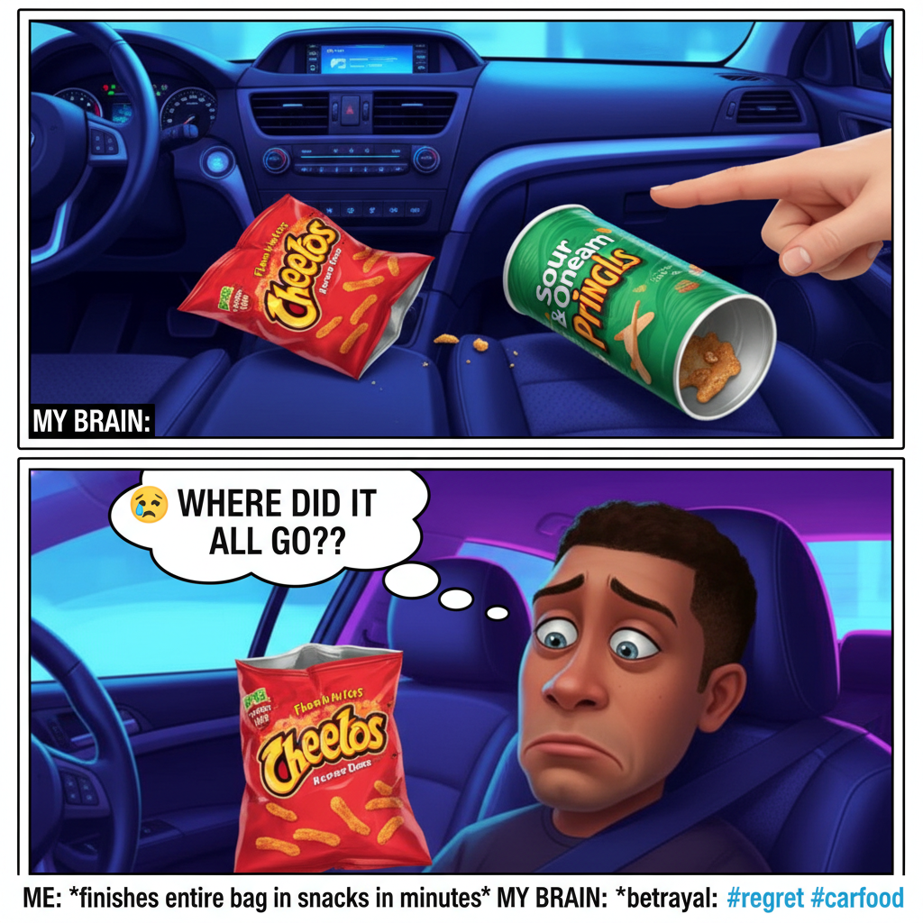 Road trip rule #1: Someone WILL forget the snacks. It's me. I'm someone.