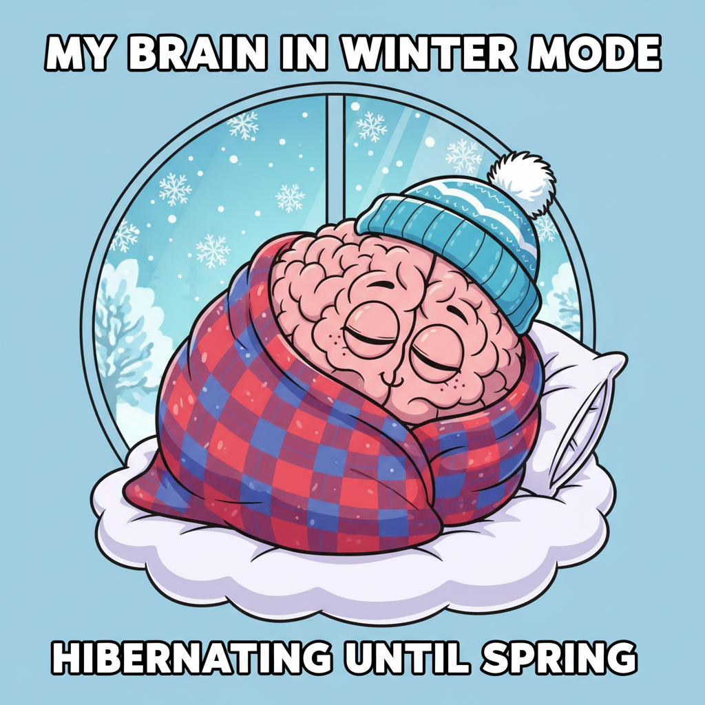 My brain cells in winter: Hibernating. My motivation: Also hibernating.