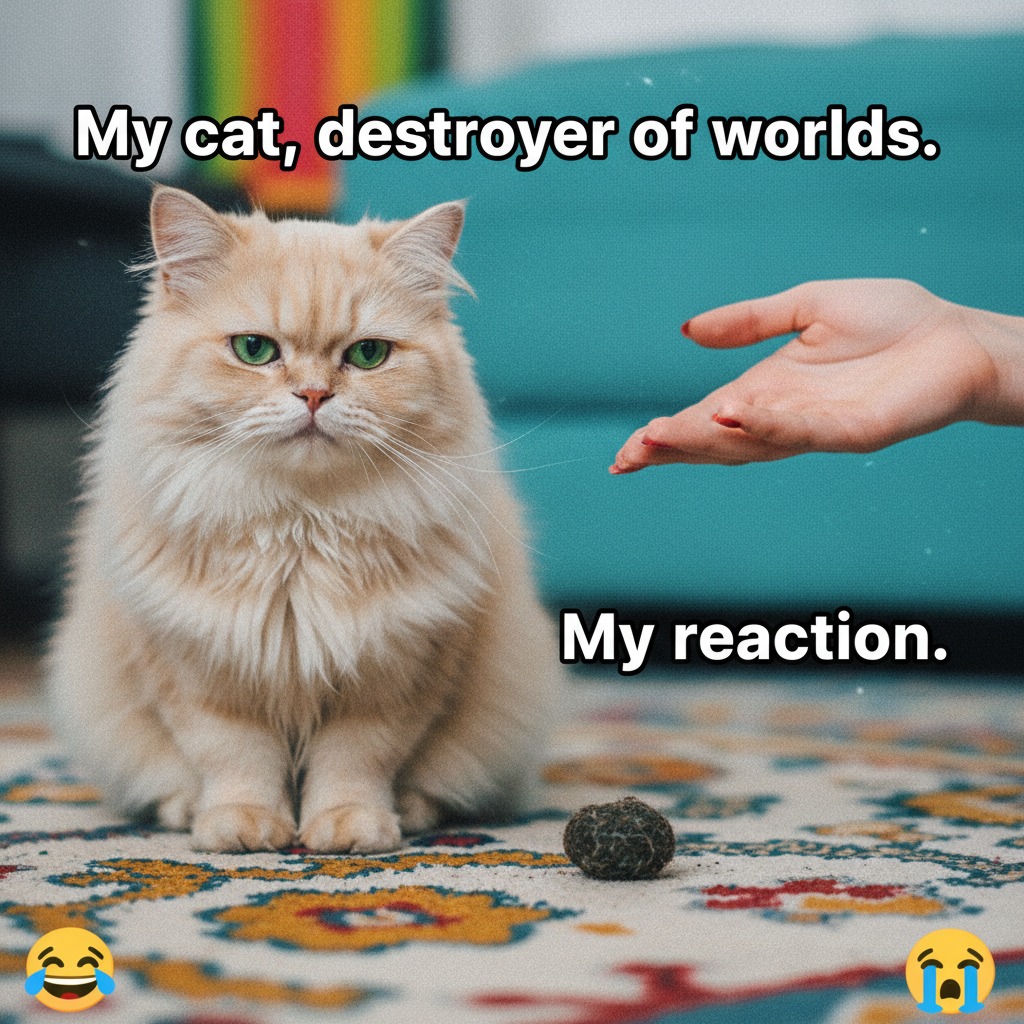 My cat just coughed up a hairball shaped like my hopes and dreams. Send help.