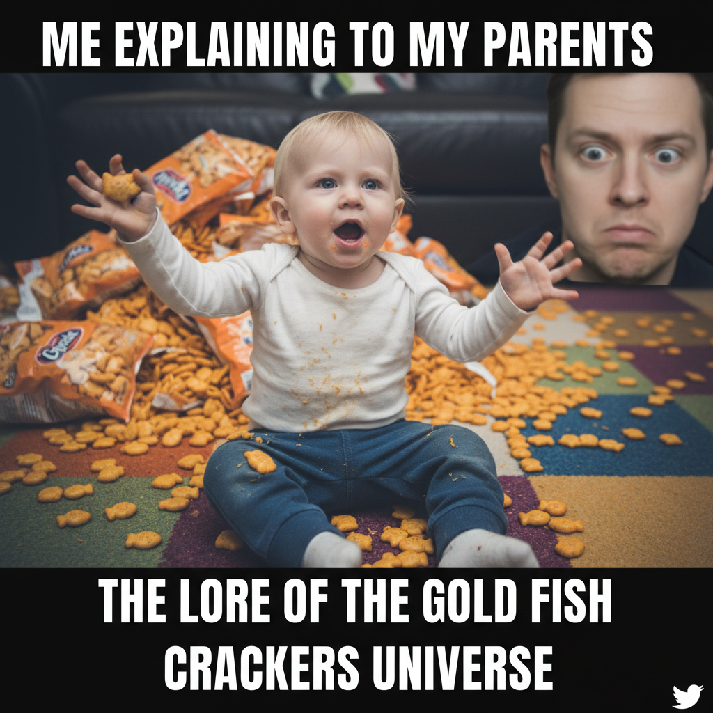 My toddler just explained quantum physics using only goldfish crackers. I understood none of it.