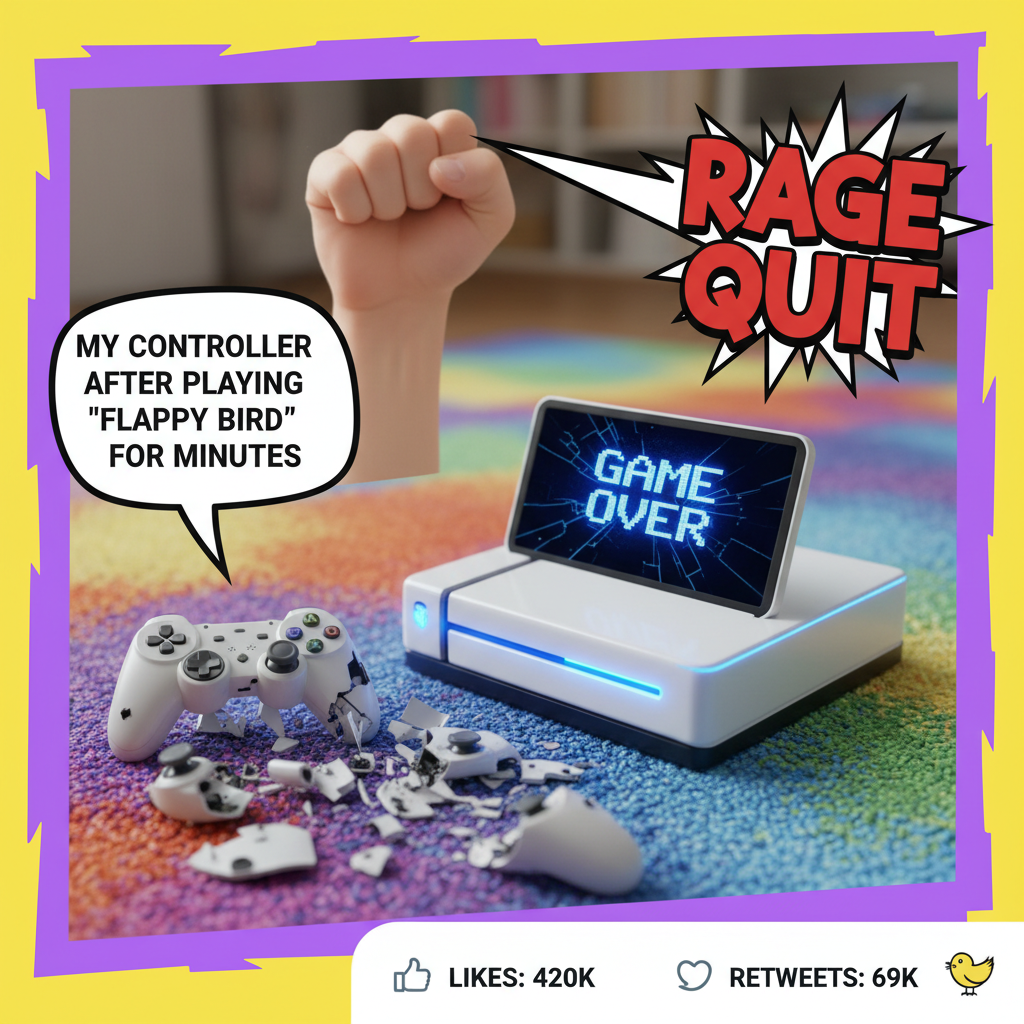 Just threw my controller across the room because a virtual chicken outsmarted me. Send help. And a new controller.