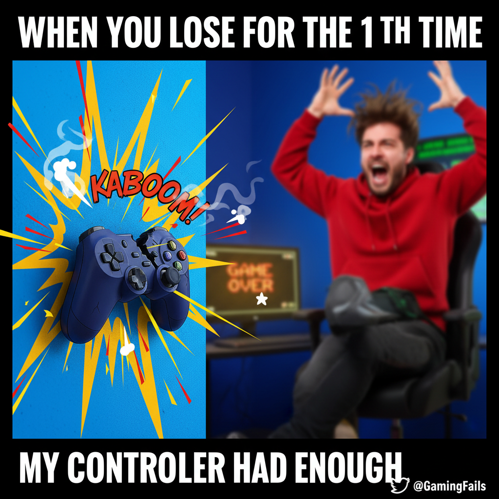 My controller just flew across the room. It wasn't my fault, the lag was personal.