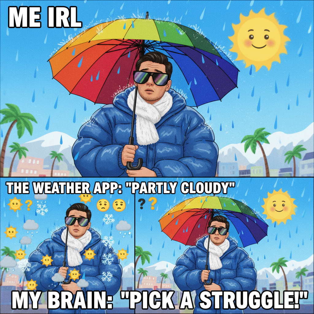 It's 70° and raining. In November. Make it make sense, Earth.