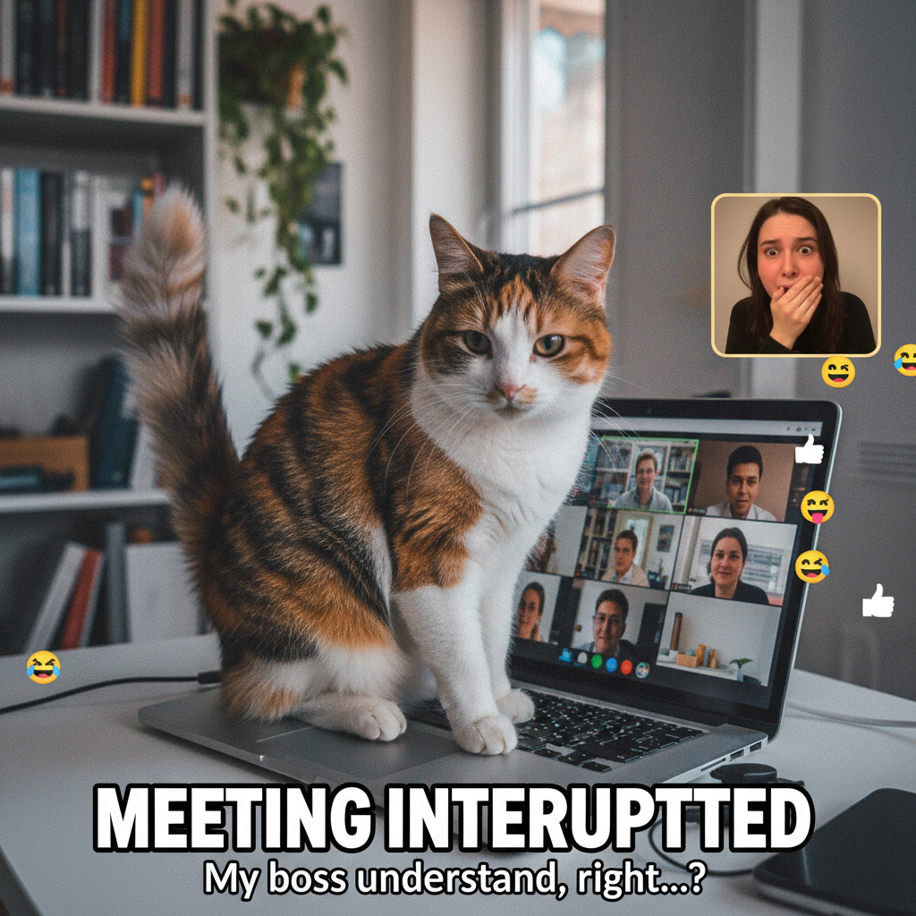 My cat just walked across my keyboard during a client Zoom. He's the real boss.