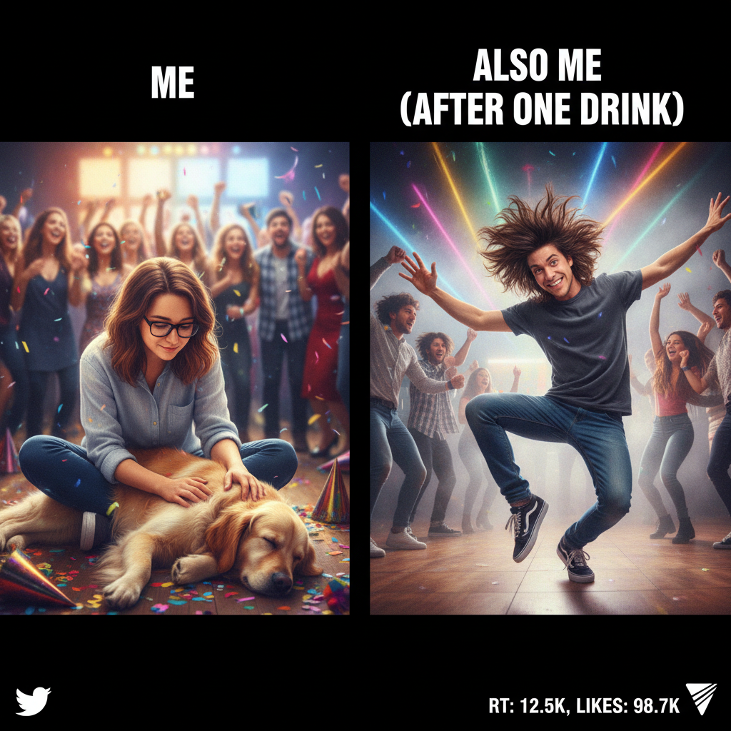 Introvert at a party: Hiding with the dog. Extrovert at a party: Is the party. We are not the same.