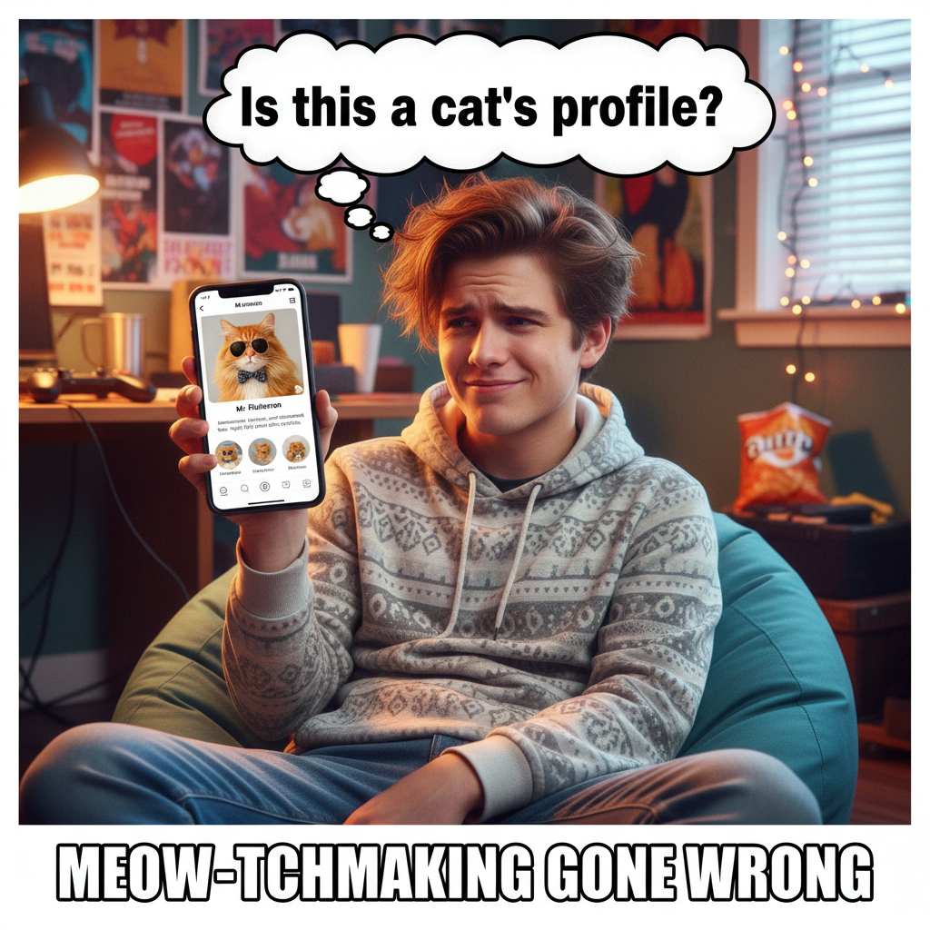 Matched with someone who only posts pics with their cat. I think I'm dating the cat.