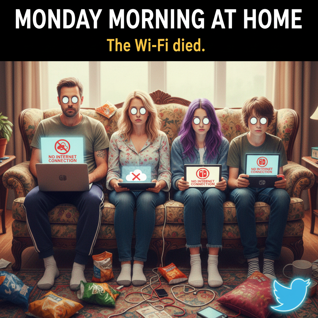 The WiFi is down. Guess I'll just... talk to my family? What is this sorcery?