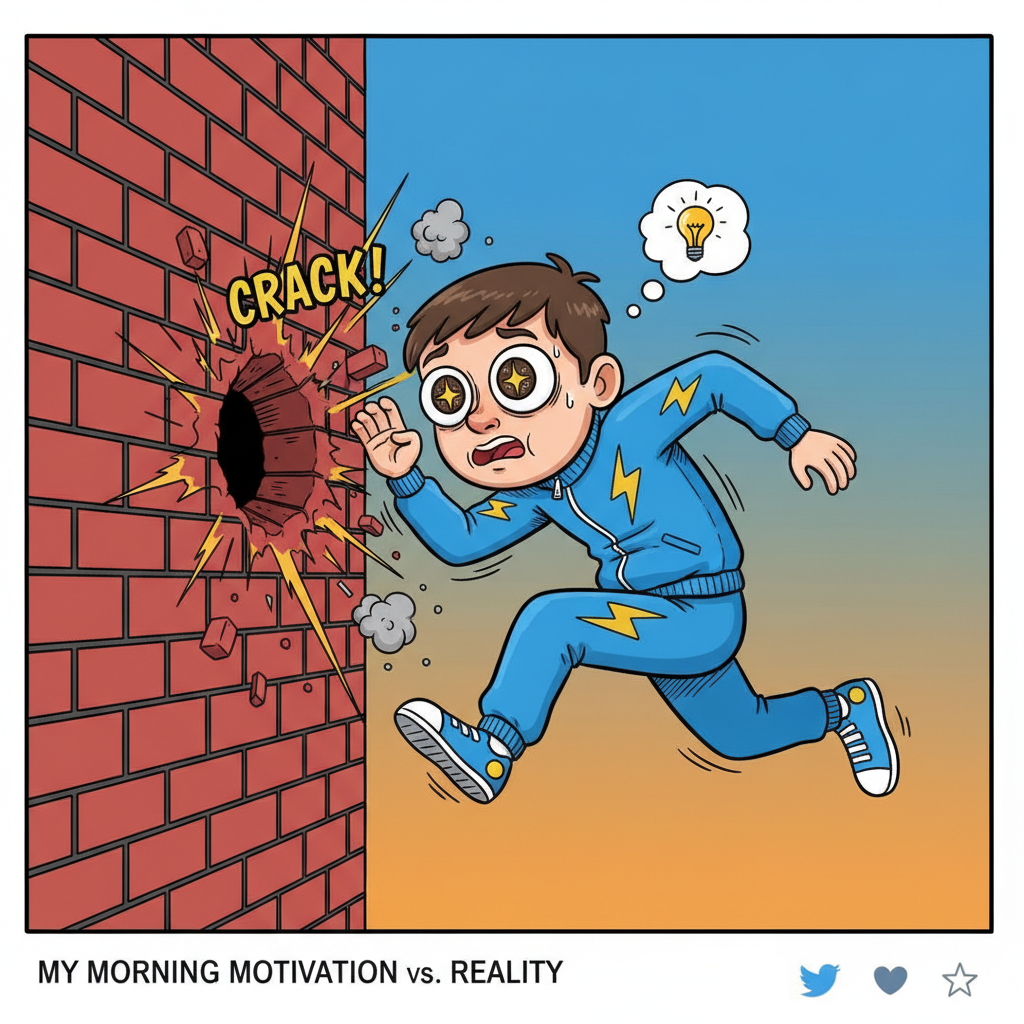 Me trying to use anime logic in real life: *attempts to run through walls*