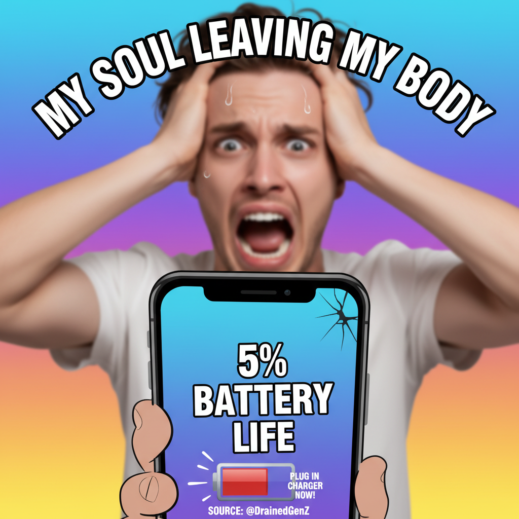 My phone battery percentage is my emotional stability indicator. 🔋➡️😬