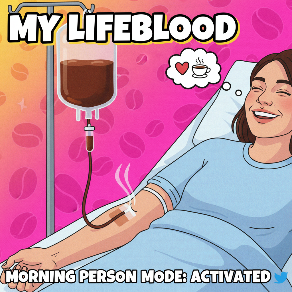 My blood type is coffee. My personality type is also coffee. Send beans.