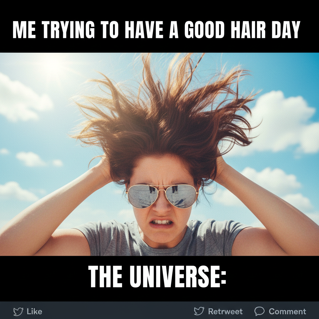 It's 70 degrees and sunny, but the wind is trying to personally attack me. Classic.