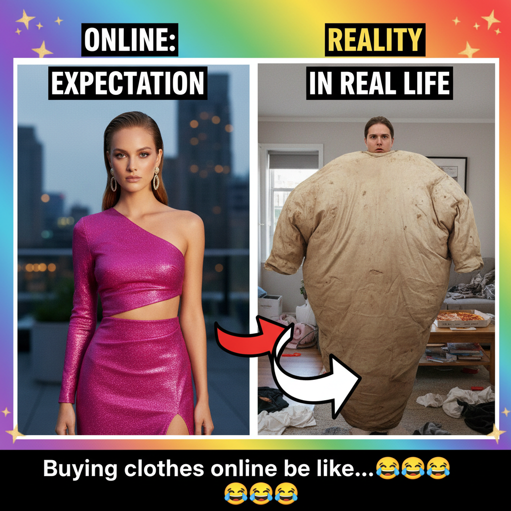 Ordered a 'chic' top online, got a potato sack. My bank account is crying.