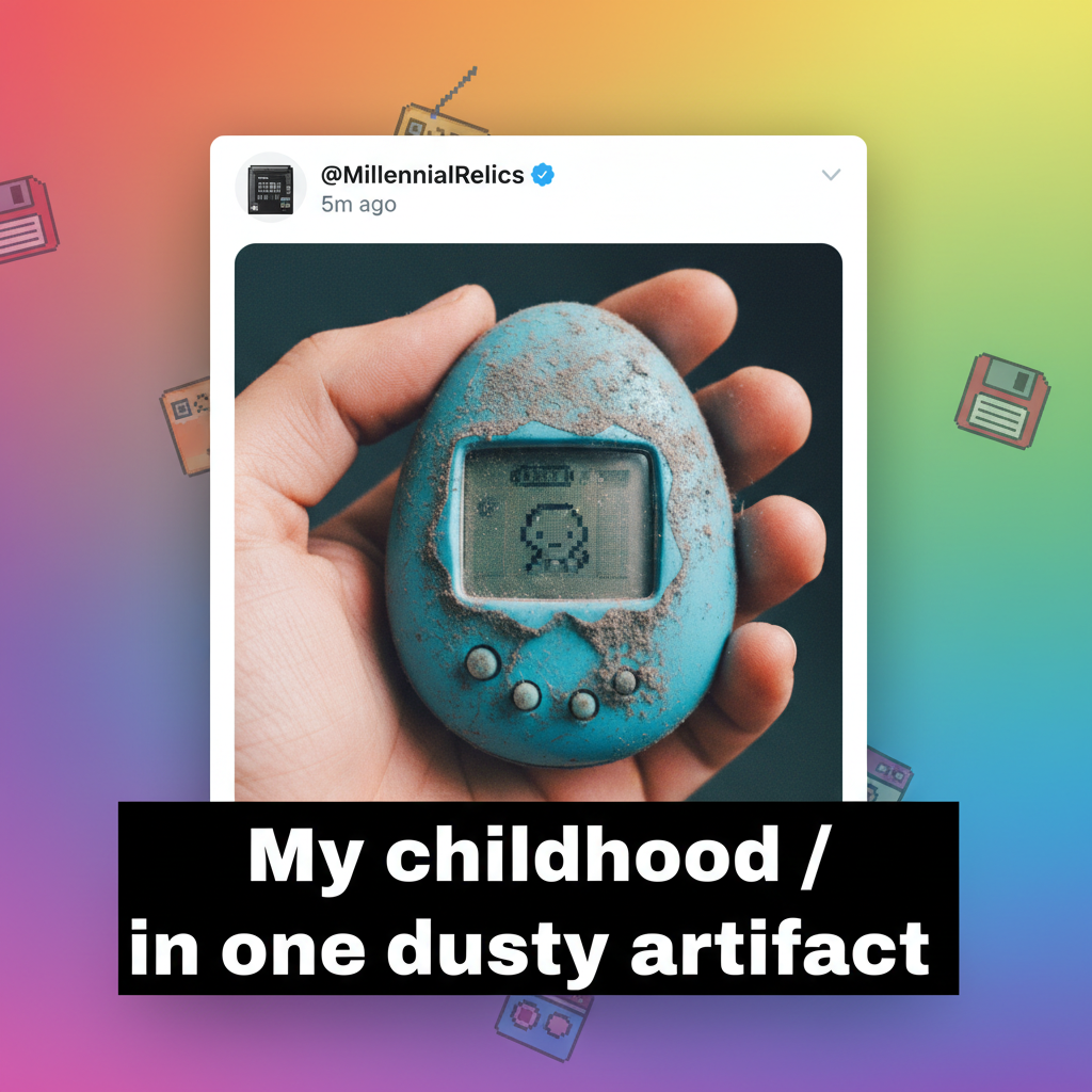 Finding my old Tamagotchi in a box. The emotional damage is real. ๐ญ