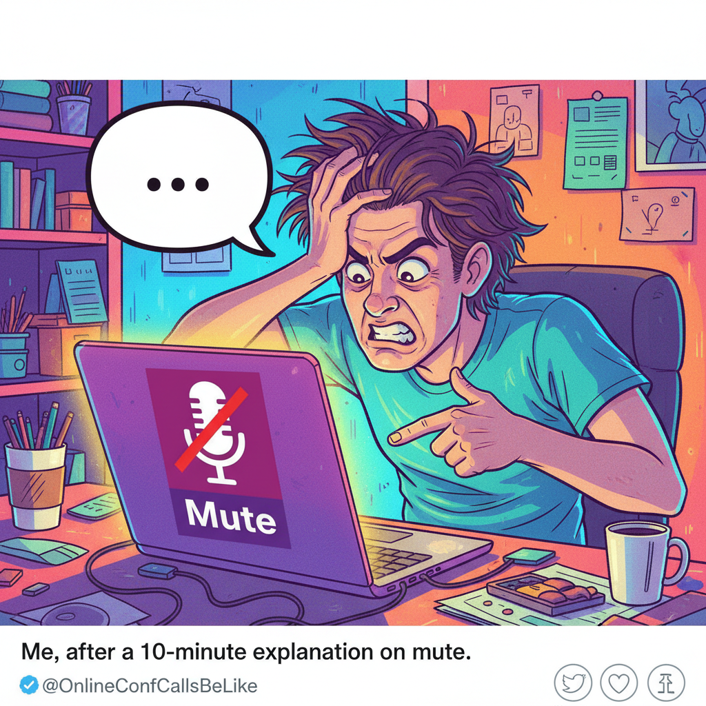 My mic was off for 10 mins & nobody told me. My life is a Zoom meeting. #WFH