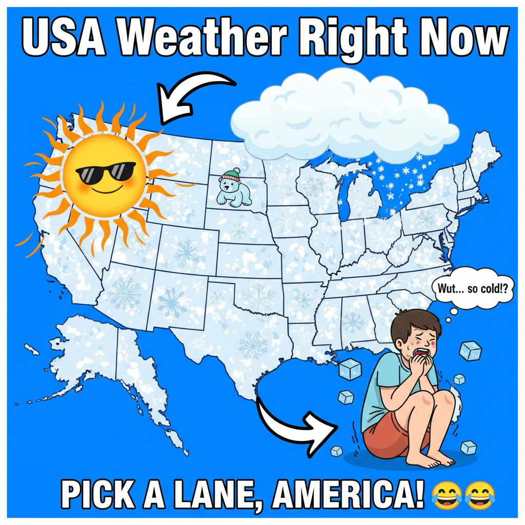 It's 75° and sunny, but somehow still 'too cold' for half the country. Weather discourse is wild.