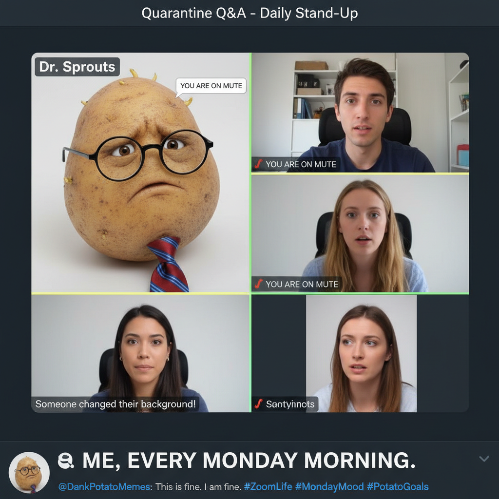 My boss just turned himself into a potato on Zoom and can't figure out how to change it back. Send help.