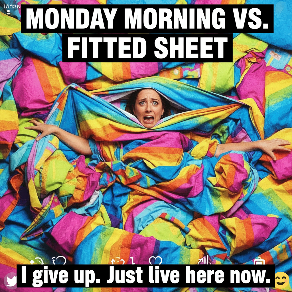 Just spent 3 hours trying to fold a fitted sheet. Adulting is a scam.
