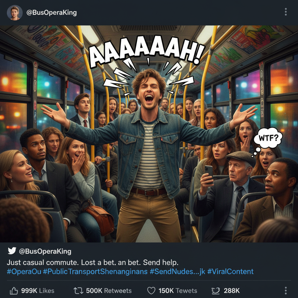 Just witnessed a full-blown opera performance on the bus. My commute is never boring.