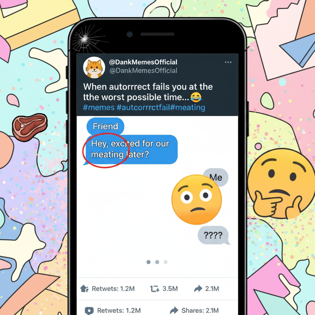 Autocorrect changed 'meeting' to 'meating'. My boss is now very confused.