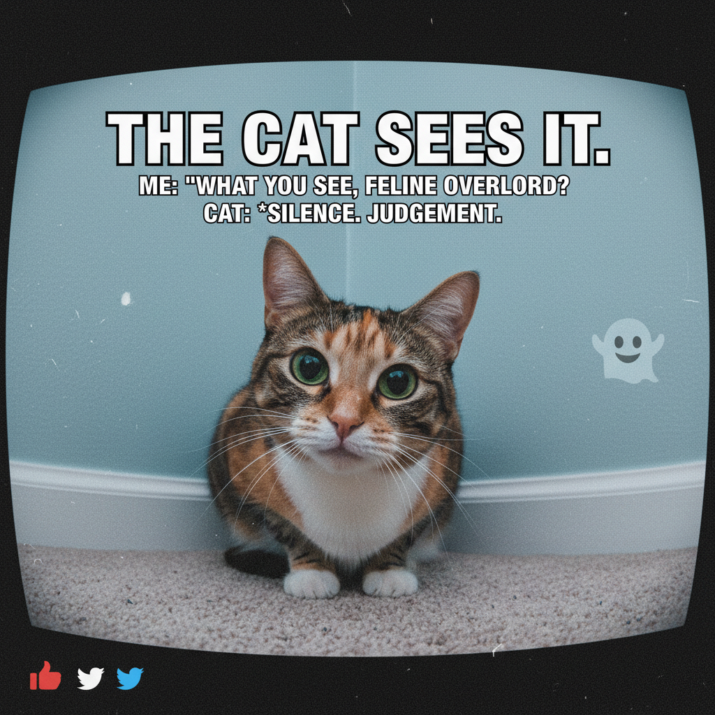 My pet just stared into the void for 5 minutes. I'm convinced they know something I don't.