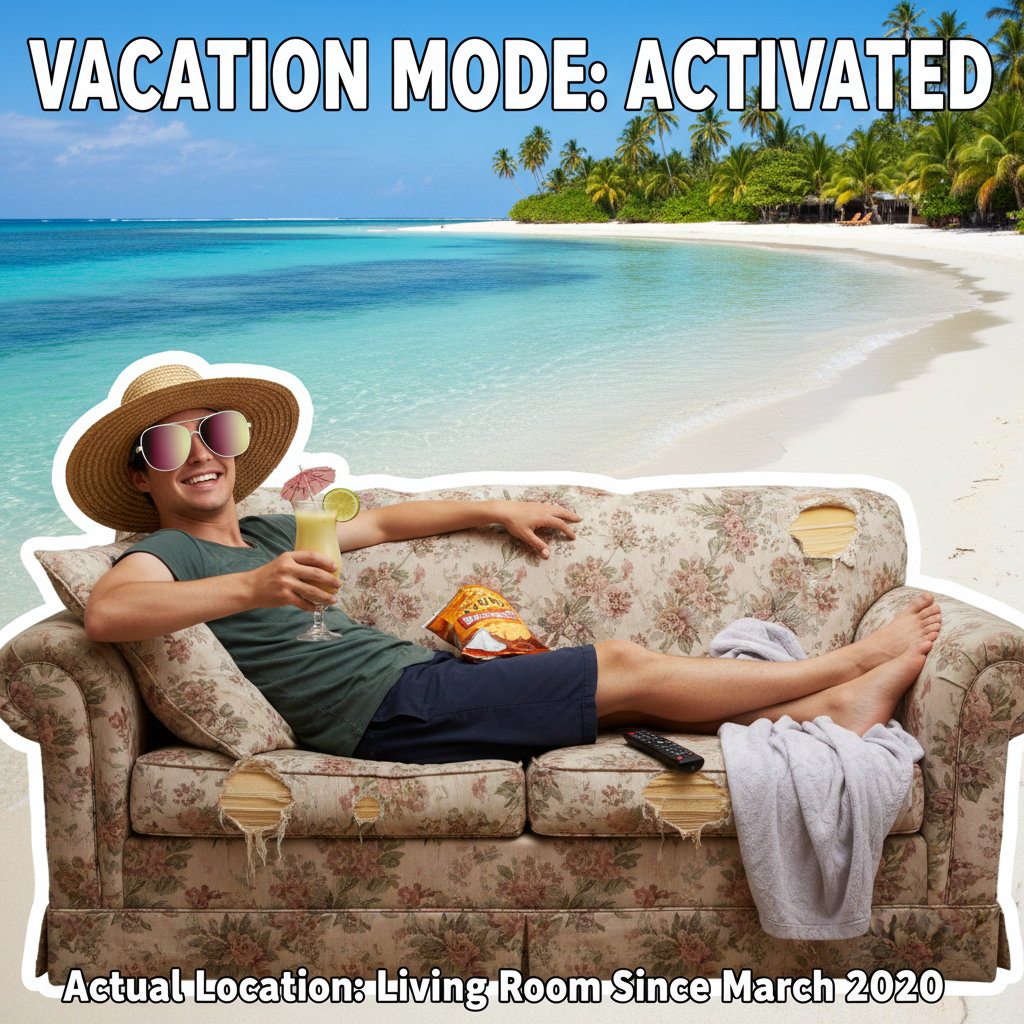 My weekend plans: pretending I'm on a tropical island instead of my couch