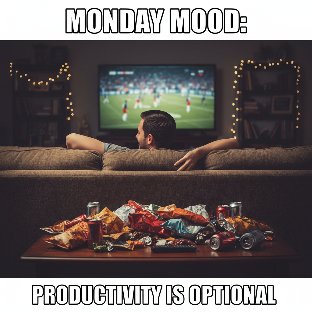 My weekend plans: Becoming one with the couch and the sports broadcast. #WeekendWarrior