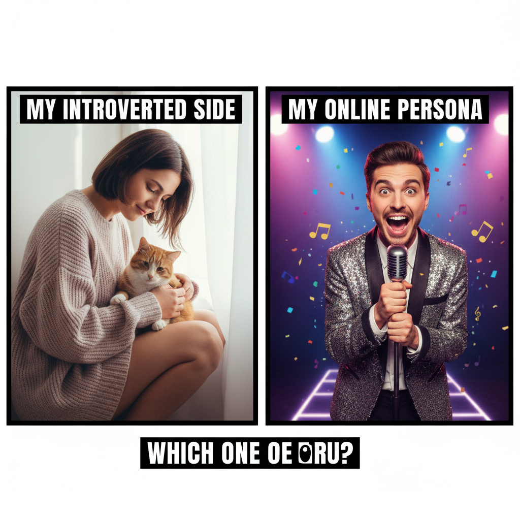 Introvert at a party: finding the host's pet. Extrovert: IS THIS MIC ON?!