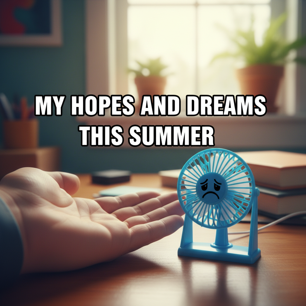 Bought a 'mini' fan online. It's literally the size of my thumb. I've been scammed.