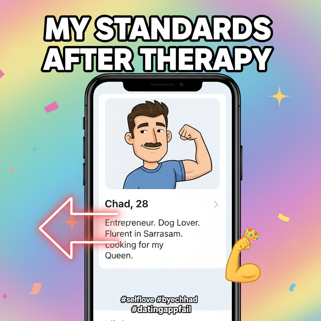 Swiped left on my ex. That's a win, right? #DatingAppChronicles