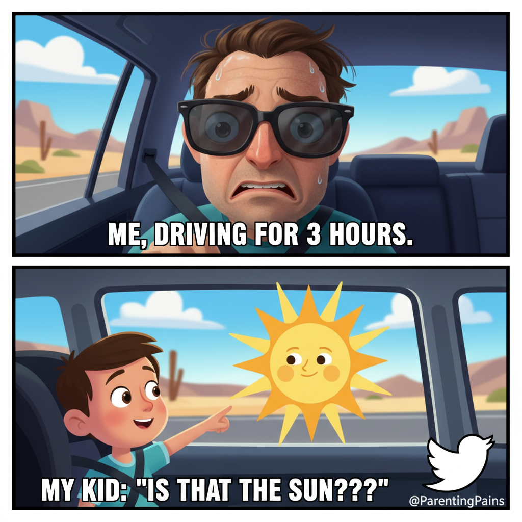 My kid just asked why the sun follows the car. Send help and science books.