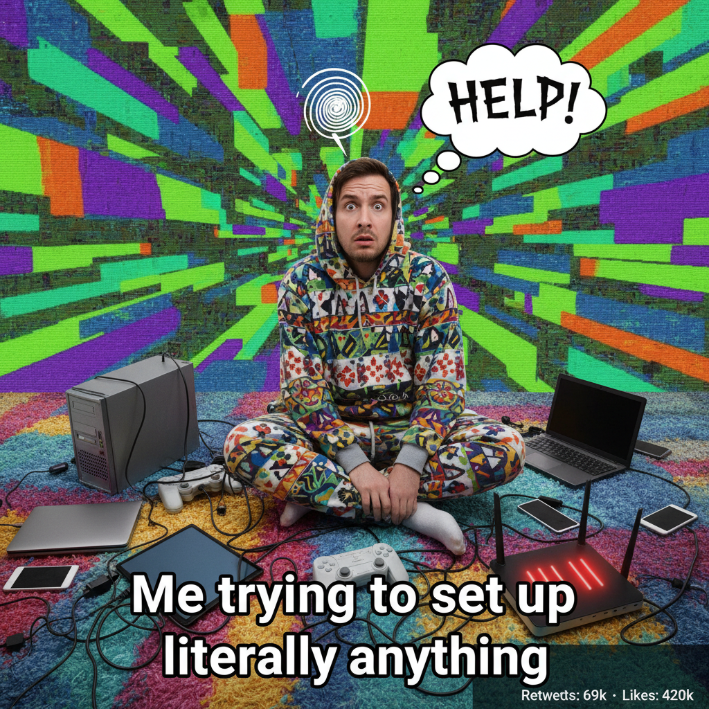 The wifi went down. I've forgotten how to human. Send help.