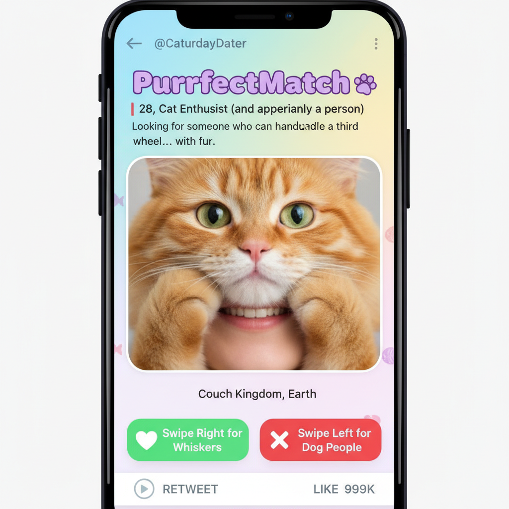 Matched with someone who only posts pics with their cat. I'm in love. With the cat.