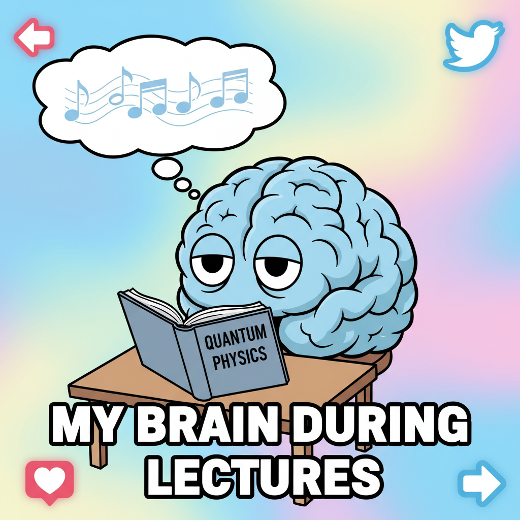 My brain during exam season: *elevator music playing*.