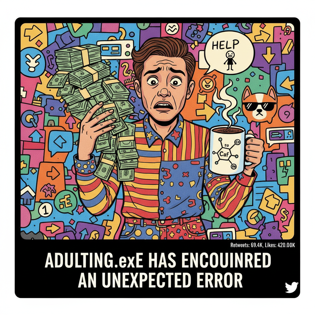 Adulting is just pretending you know what you're doing until payday. Then repeating. ๐ซ