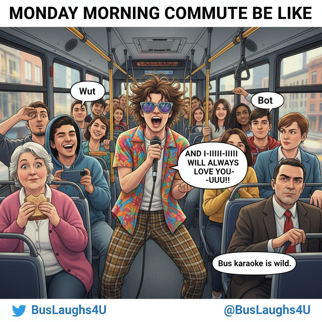 Just witnessed a full-on opera performance on the bus. My commute is wild. ๐ญ #PublicTransport