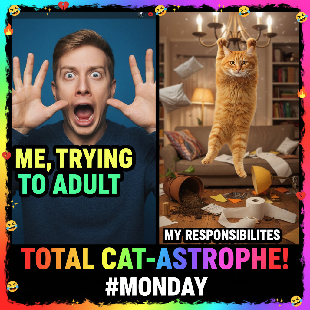 When you accidentally unmute yourself on Zoom and everyone hears you yelling at your cat.