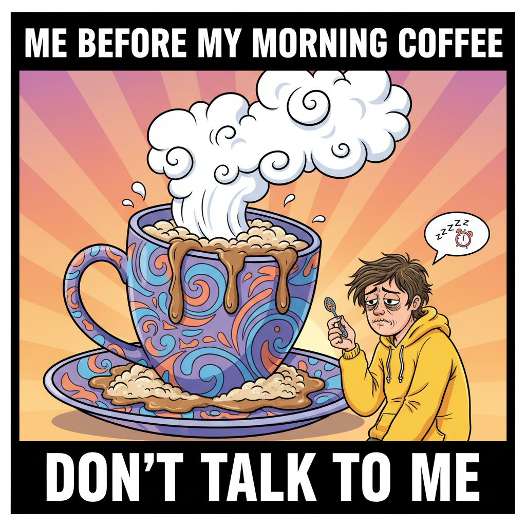 My blood type is coffee. My love language is caffeine. Don't talk to me before 9 AM.