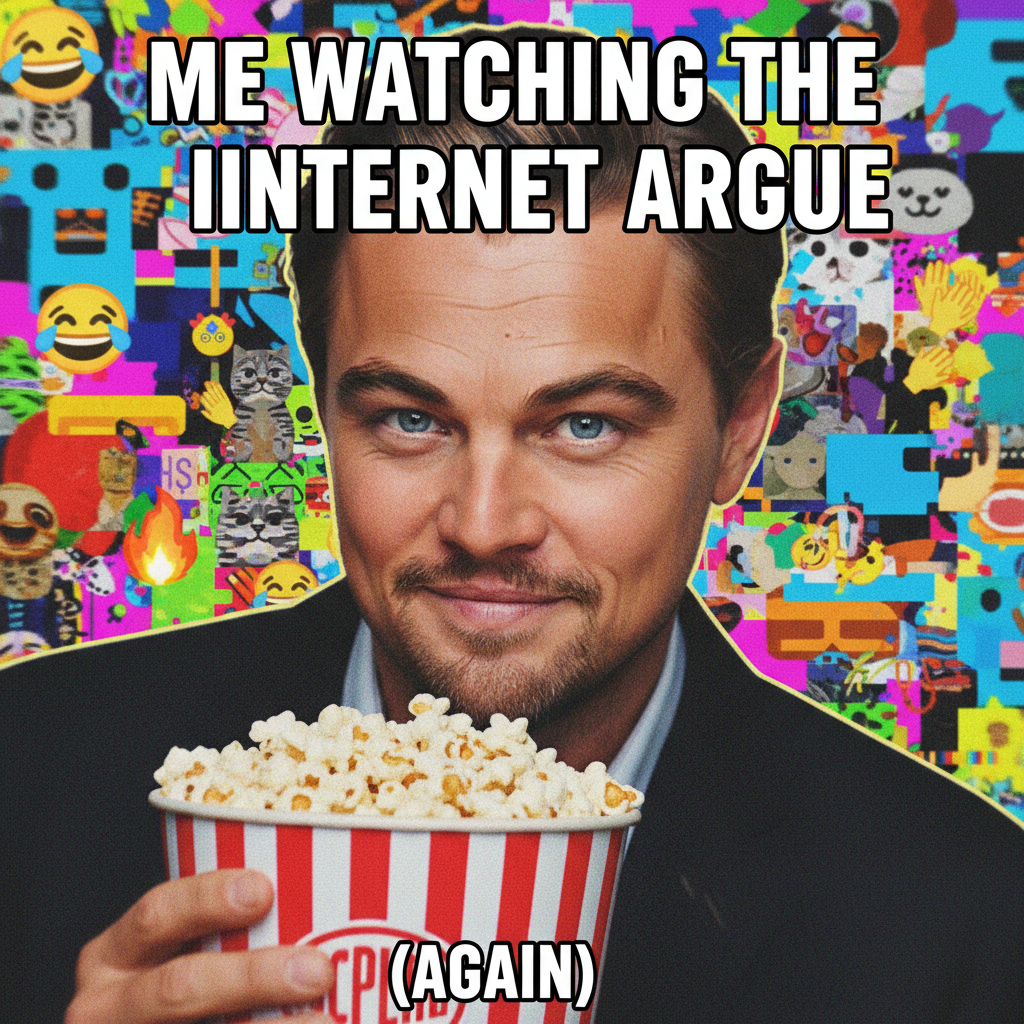 Me watching celebrity drama unfold like it's a Shakespearean play. The popcorn is ready.