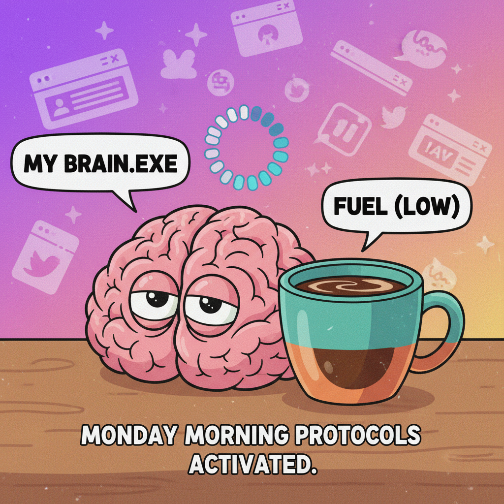 Monday morning: My brain is still buffering. Please stand by.