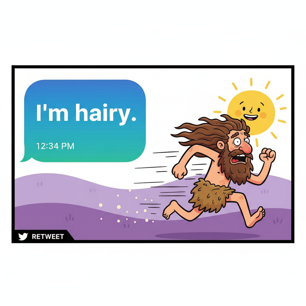 Autocorrect changed 'I'm here' to 'I'm hairy'. My date just ran away.