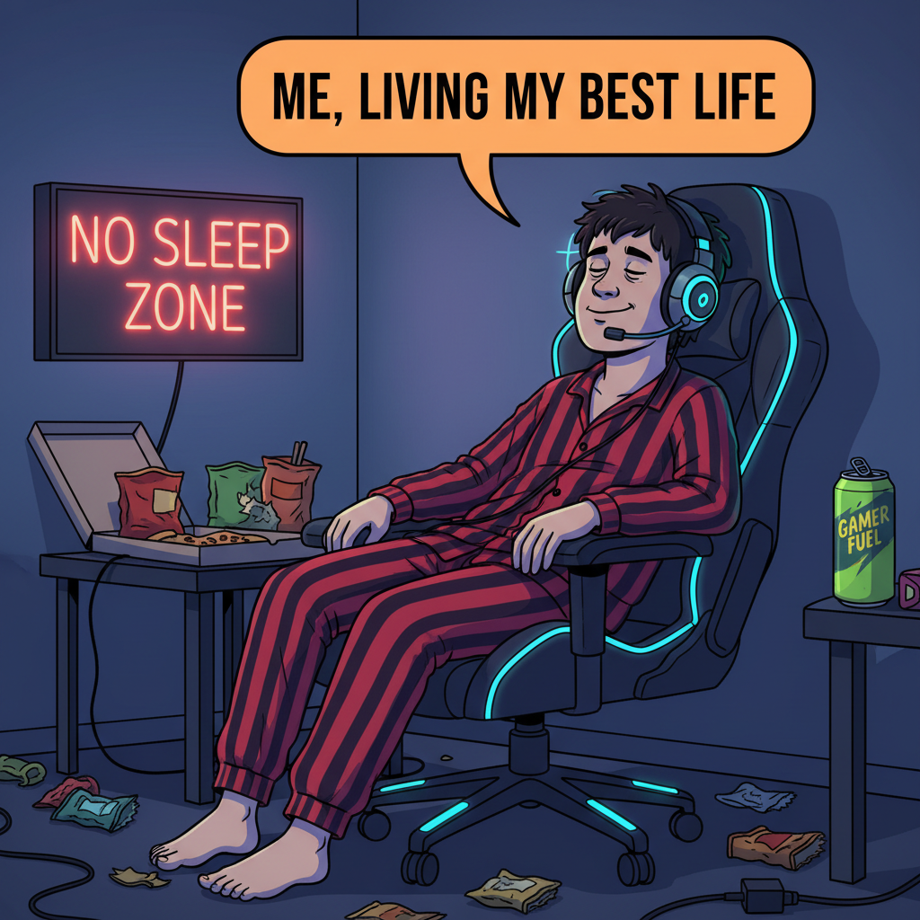 My 'weekend warrior' uniform is just pajamas and a headset. Who's with me?