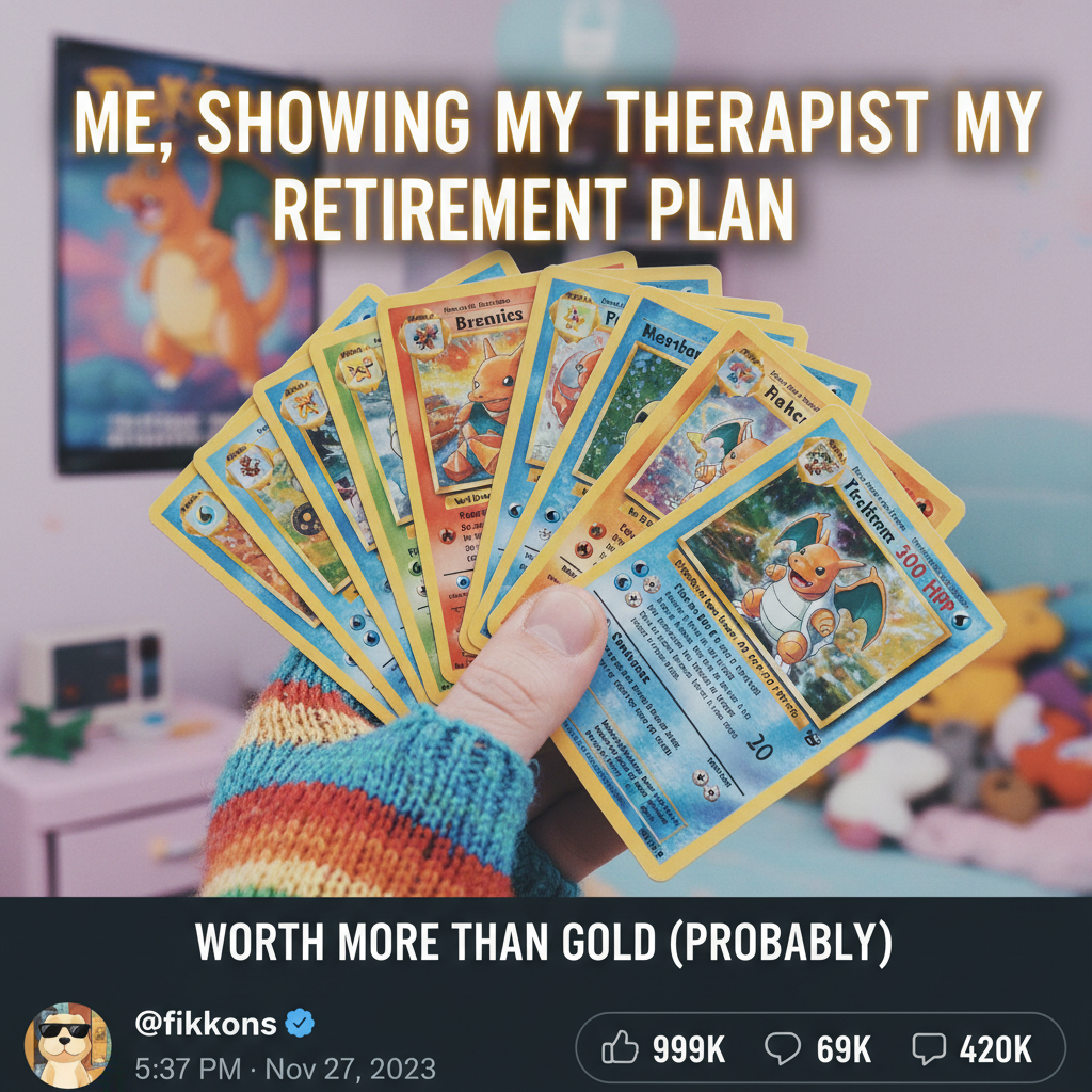 Found my old Pokémon cards. My childhood is calling, and I must go.