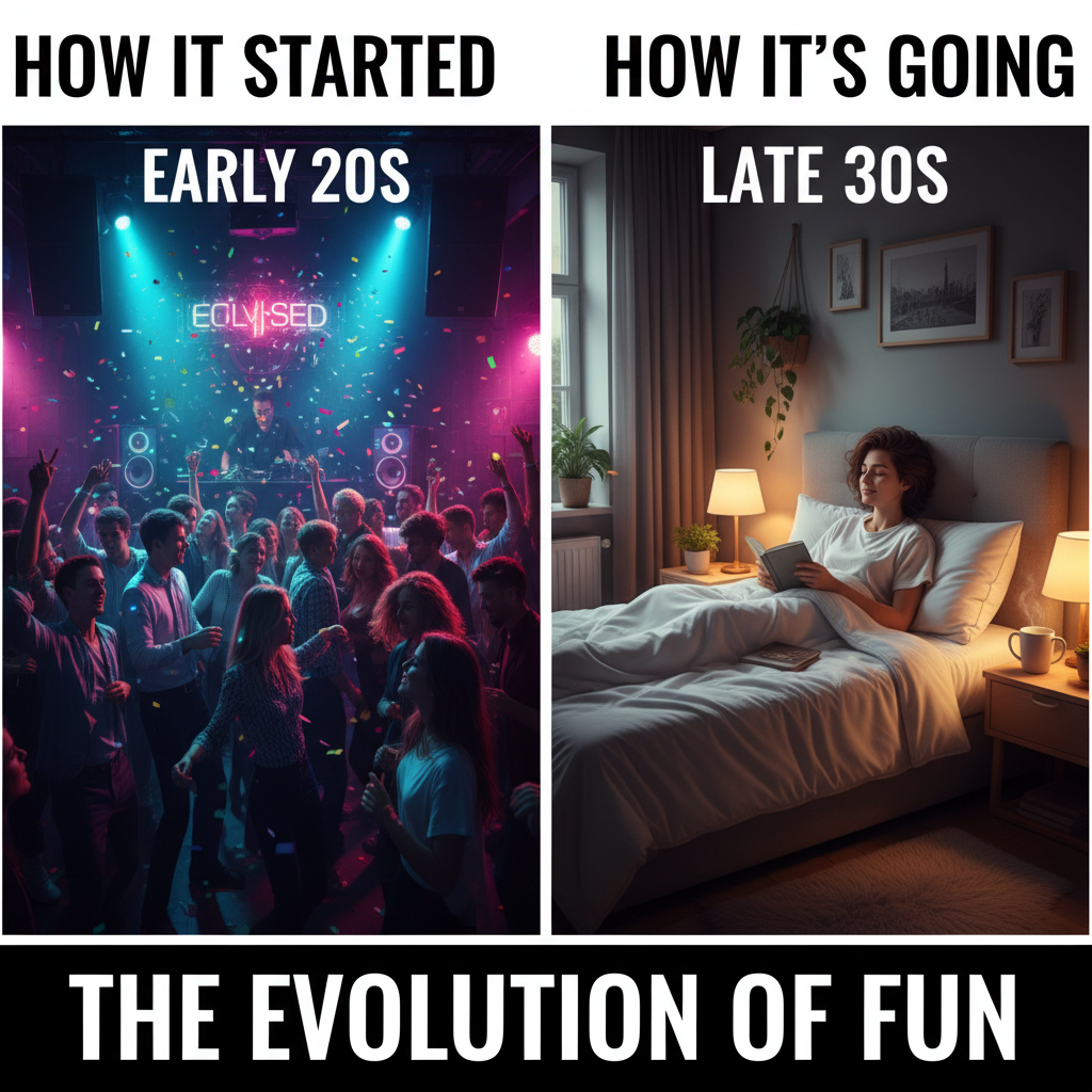 Friday night plans: Clubbing. Friday night reality: Debating if 8 PM is too early for bed.