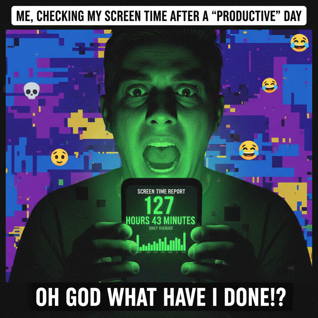 My screen time report is basically a horror movie.