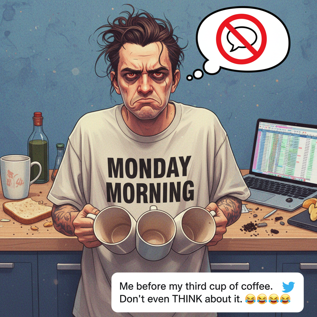 Don't talk to me before my third cup of coffee. Actually, just don't.