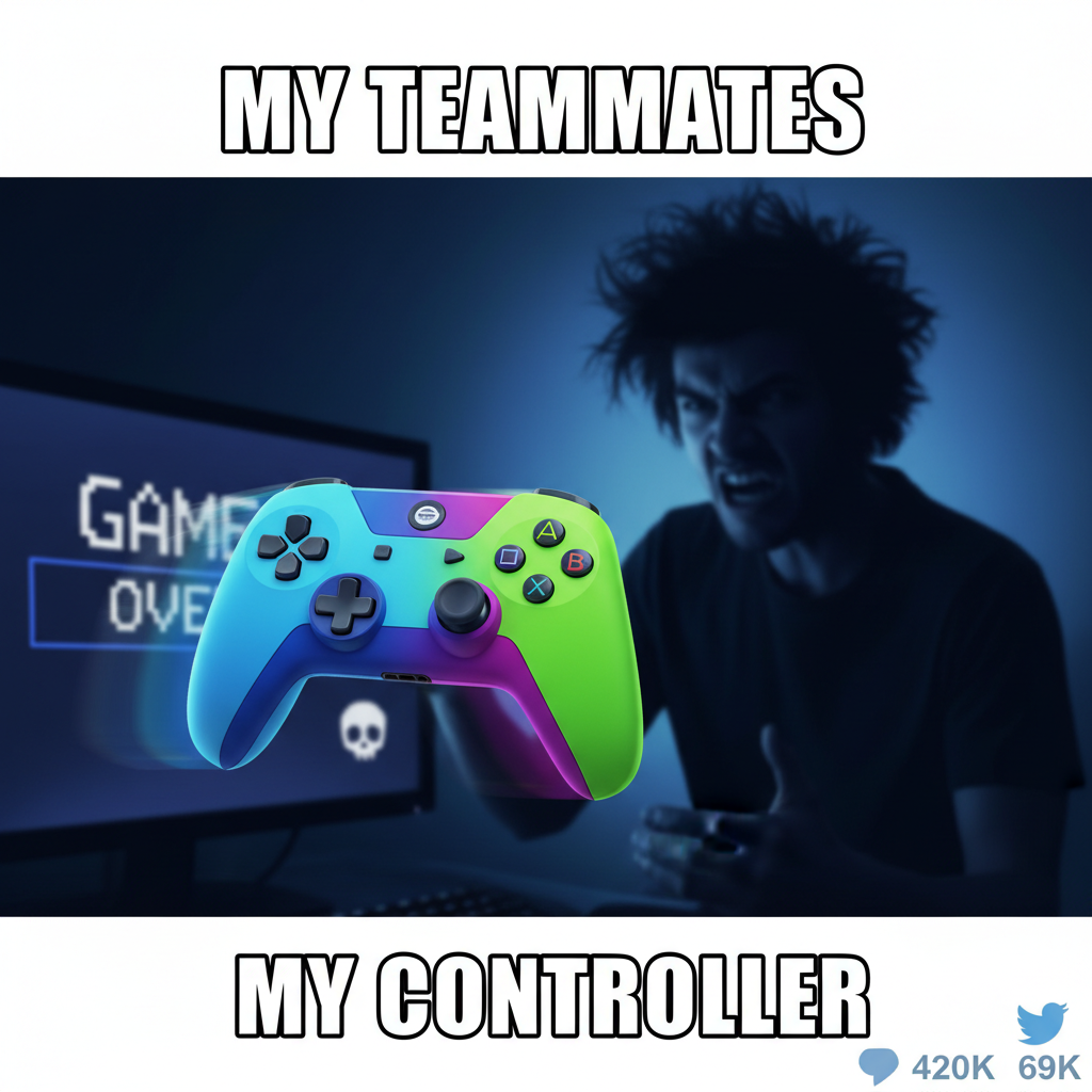 My controller just flew across the room. It wasn't me, it was the lag. #GamerRage