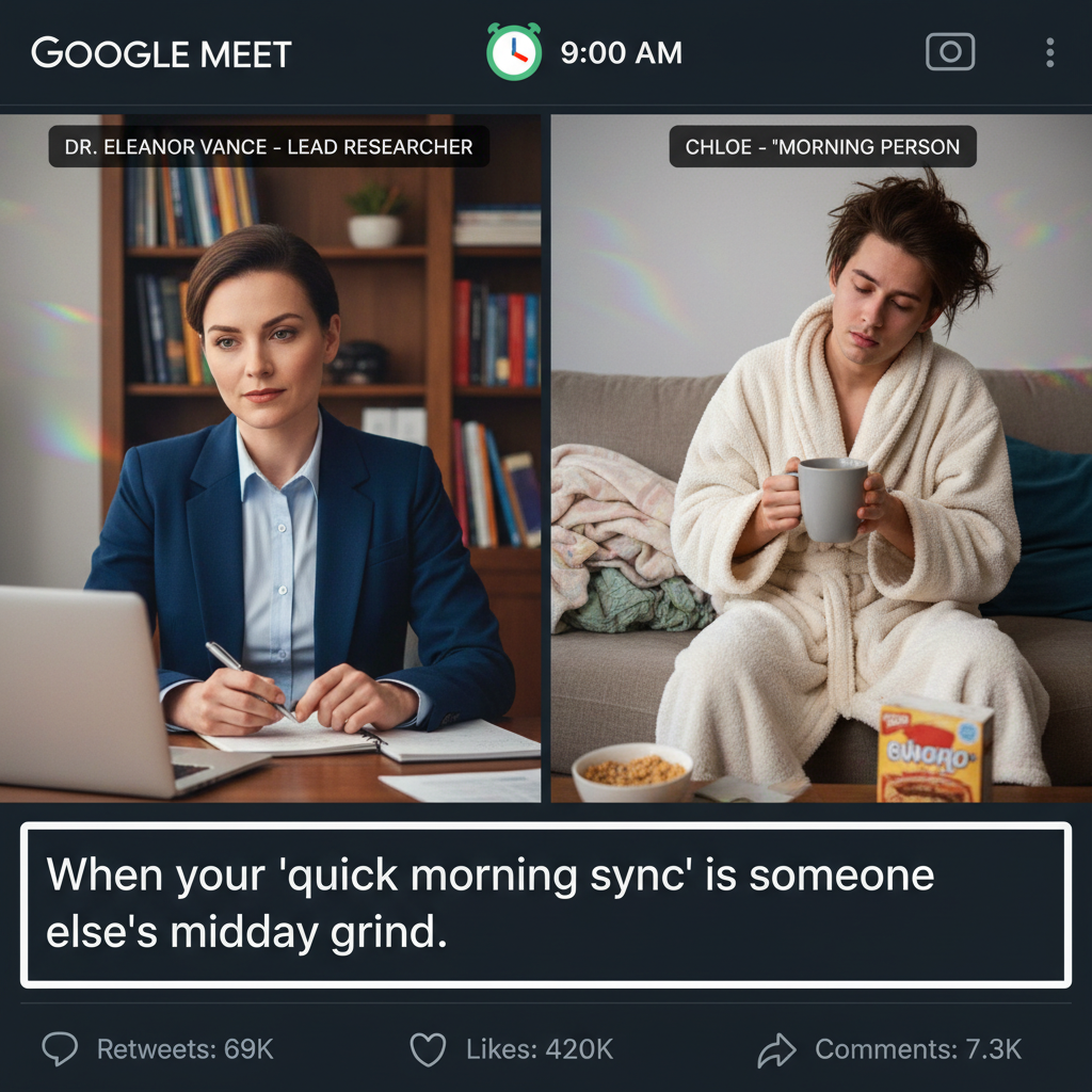 My coworker just joined the video call wearing a bathrobe. This is peak WFH. 😂