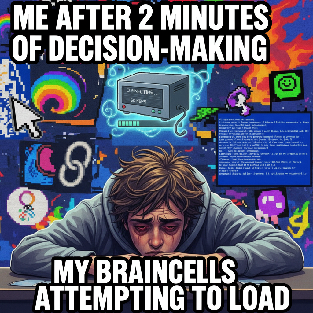 My brain on Monday morning is just a dial-up modem trying to connect to reality. Pls standby.
