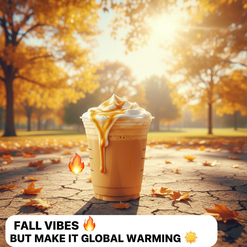 It's 90°F in October and my pumpkin spice latte is melting. This is fine. 🔥